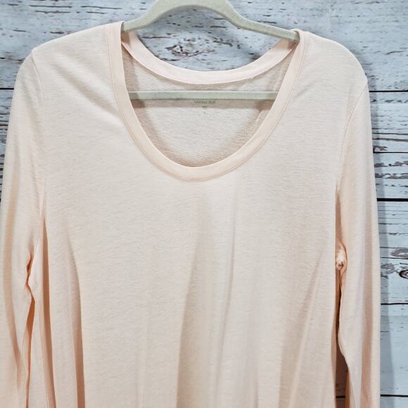 Garnet Hill Cream Long Sleeve Blouse - Picture 2 of 13